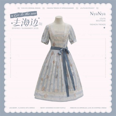 NyaNya Go To The Sea Top Skirt and OPs(Reservation/3 Colours/Full Payment Without Shipping)
